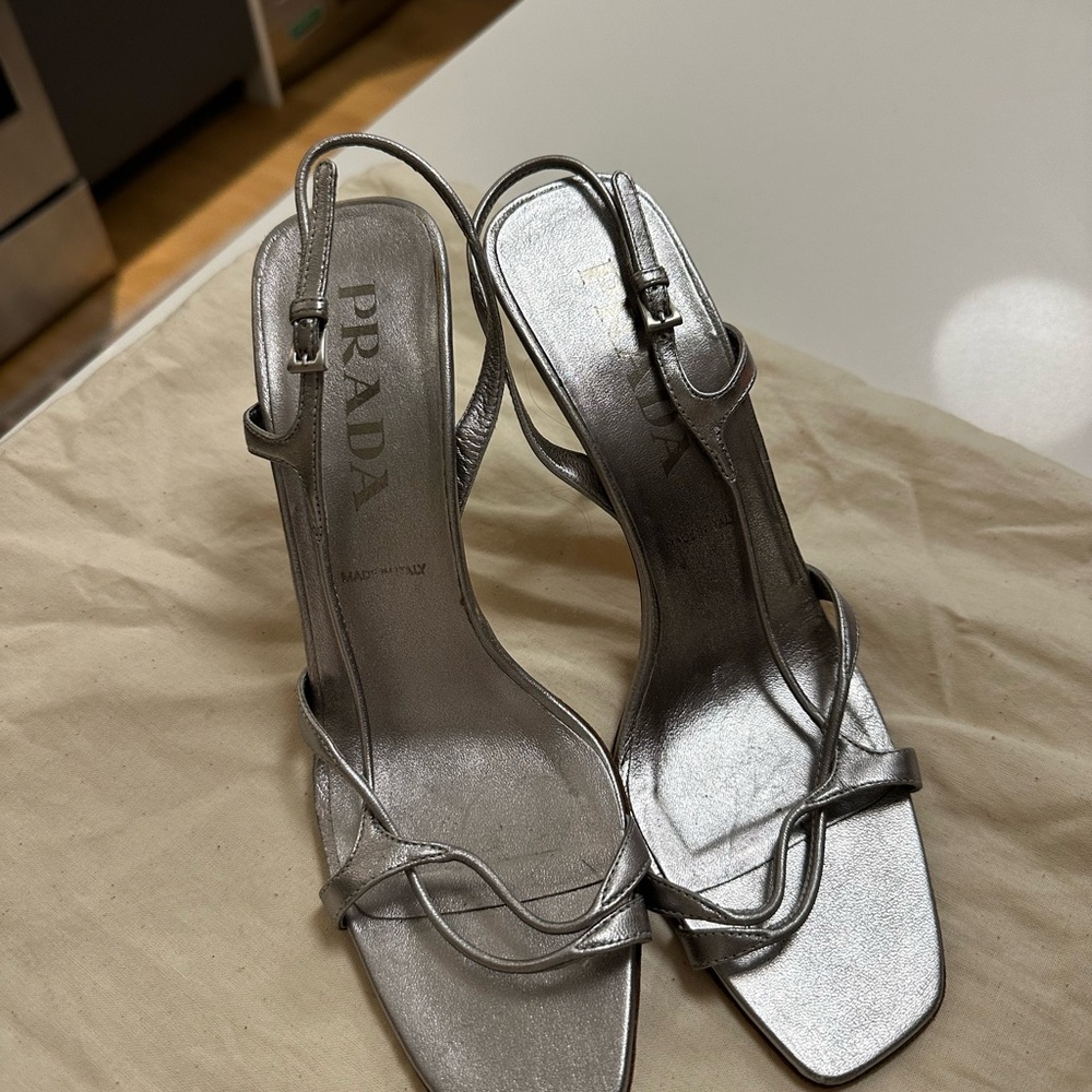 Prada Silver Women's Sandals